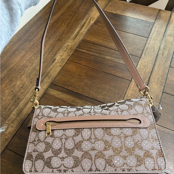 Coach Tabby 26 Medium Crystal Signature Jacquard Shoulder Bag - Picture 9 of 16